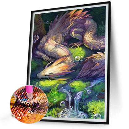 Dinosaur - Full Round Drill Diamond Painting 40*50CM