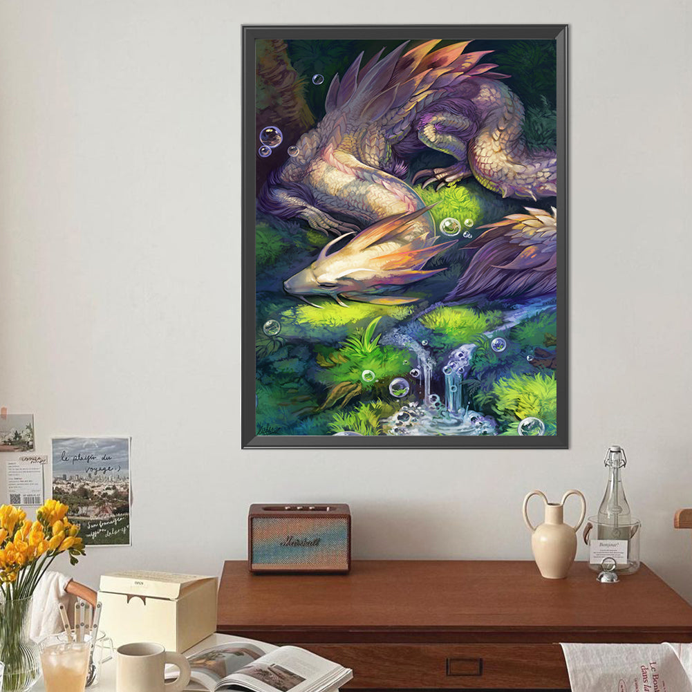 Dinosaur - Full Round Drill Diamond Painting 40*50CM