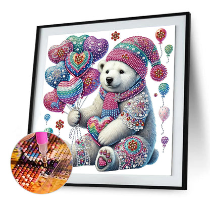 Mandala Pattern Polar Bear - Special Shaped Drill Diamond Painting 30*30CM