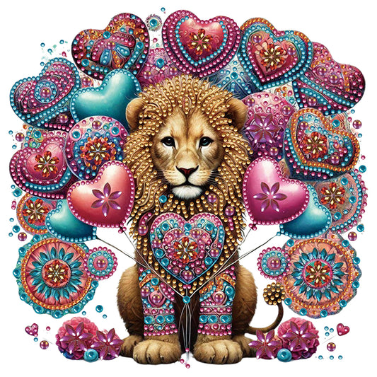 Mandala Pattern Lion - Special Shaped Drill Diamond Painting 30*30CM
