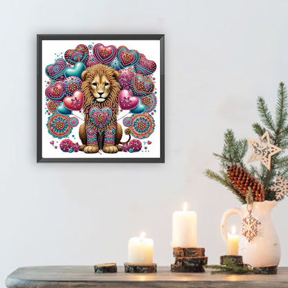 Mandala Pattern Lion - Special Shaped Drill Diamond Painting 30*30CM