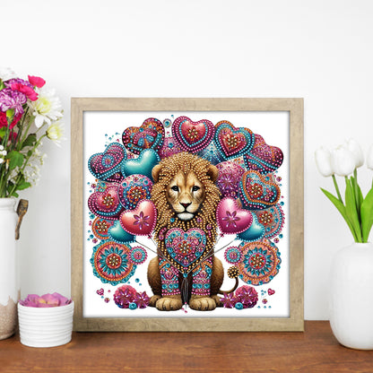 Mandala Pattern Lion - Special Shaped Drill Diamond Painting 30*30CM