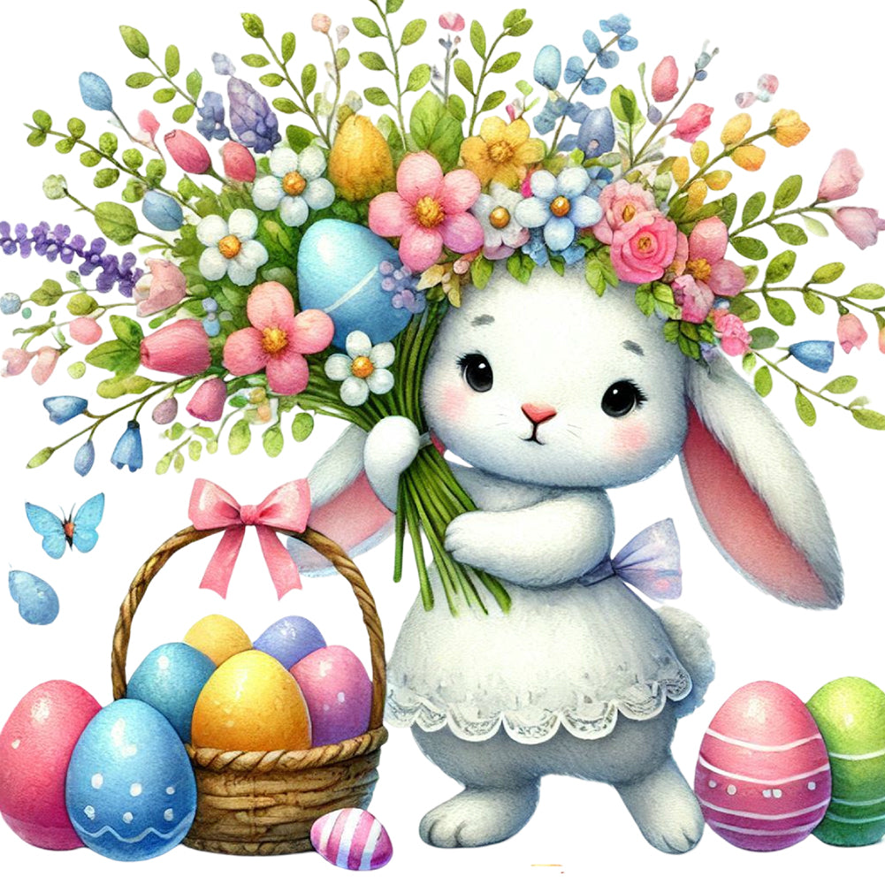 Rabbit - Full Round Drill Diamond Painting 40*40CM