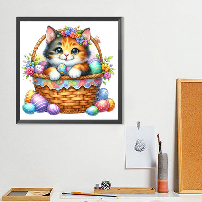 Cat - Full Round Drill Diamond Painting 40*40CM