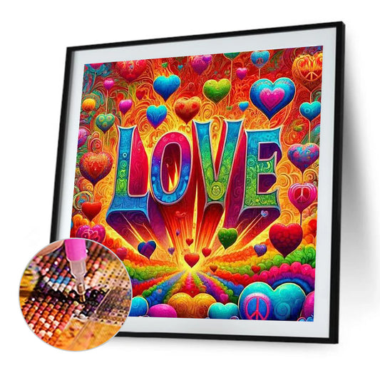 Colorful Love - Full Round Drill Diamond Painting 40*40CM