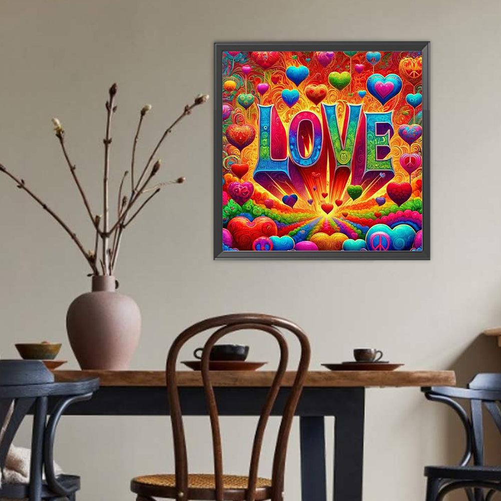 Colorful Love - Full Round Drill Diamond Painting 40*40CM