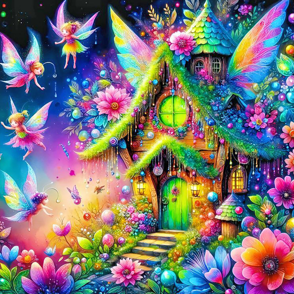 Elf House - Full Round Drill Diamond Painting 40*40CM