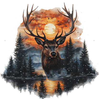 Forest Deer - Full Round Drill Diamond Painting 30*30CM