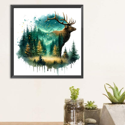 Forest Deer - Full Round Drill Diamond Painting 30*30CM