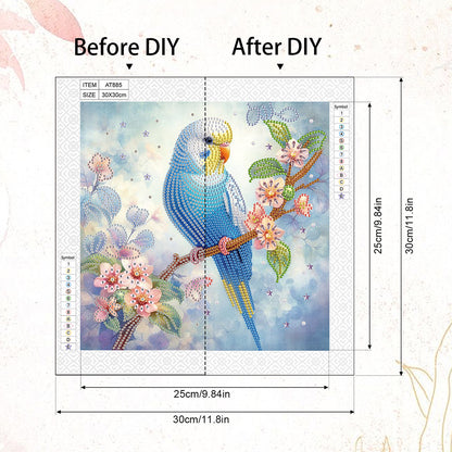 Parrot Bird - Special Shaped Drill Diamond Painting 30*30CM