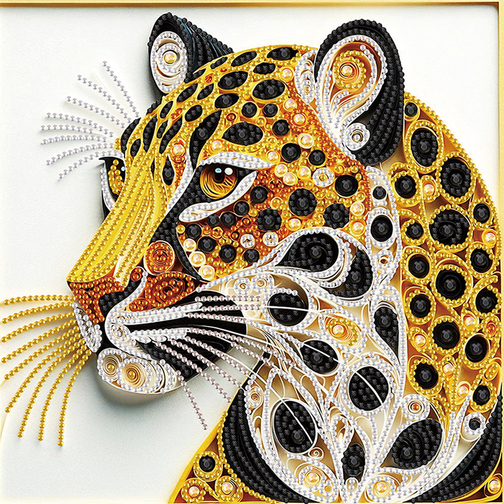 Paper Quilling Leopards - Special Shaped Drill Diamond Painting 30*30CM