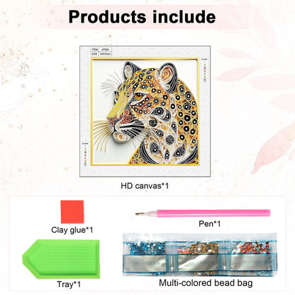 Paper Quilling Leopards - Special Shaped Drill Diamond Painting 30*30CM