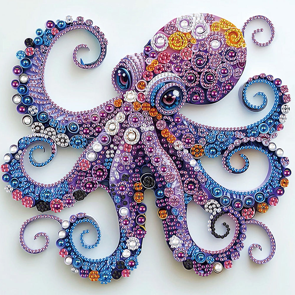 Paper Quilling Octopuses - Special Shaped Drill Diamond Painting 30*30CM