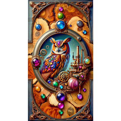 Owl - Full Round Drill Diamond Painting 40*70CM