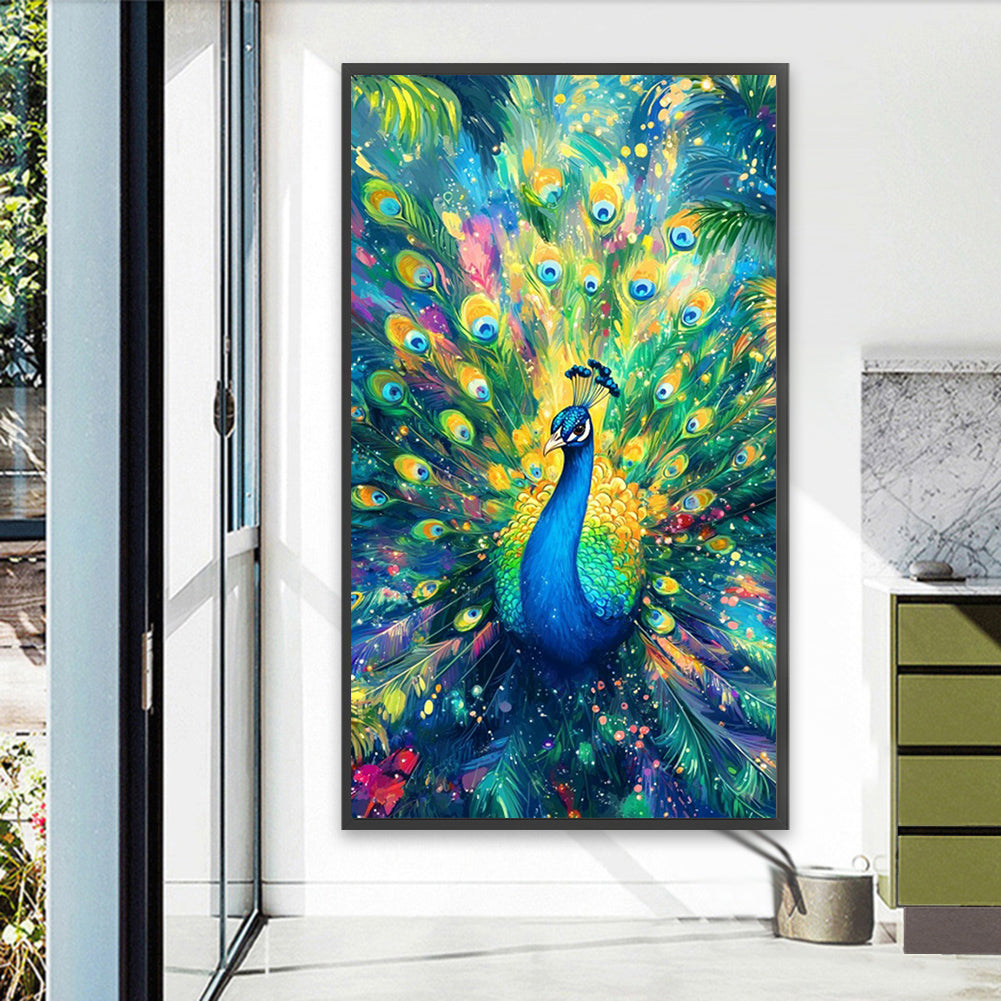 Starlight Peacocks - Full Square Drill Diamond Painting 40*70CM
