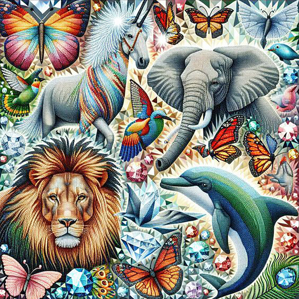 Shining Animals - Full Round Drill Diamond Painting 40*40CM