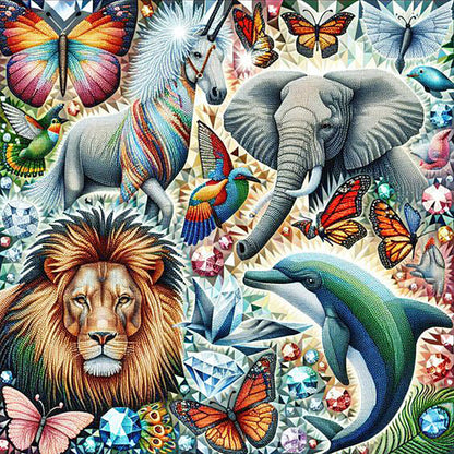 Shining Animals - Full Round Drill Diamond Painting 40*40CM