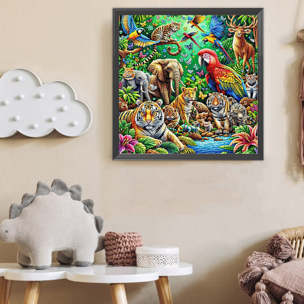 Shining Animals - Full Round Drill Diamond Painting 40*40CM