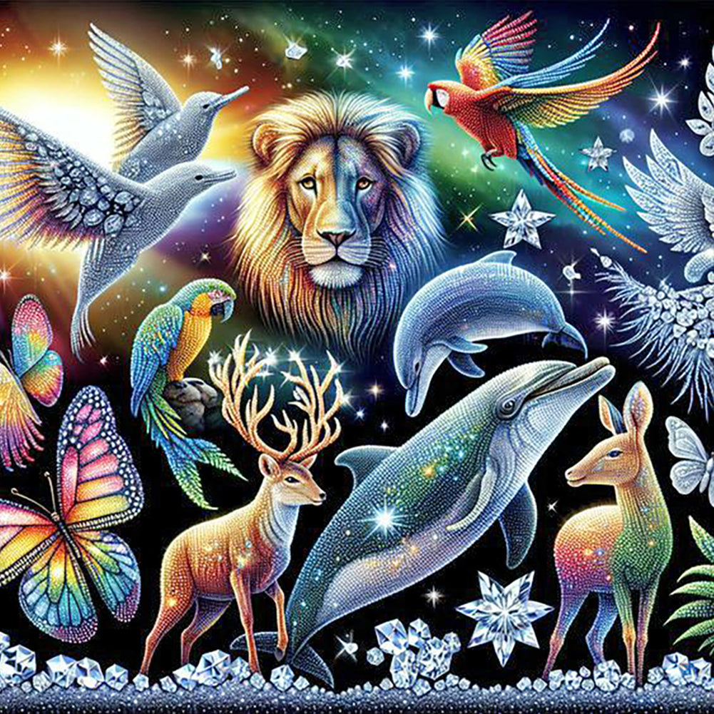 Shining Animals - Full Round Drill Diamond Painting 40*40CM