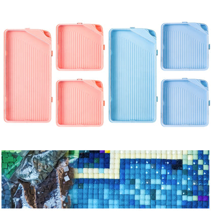 6 Pcs Diamond Art Trays Plastic Rhinestone Tray Organizer Diamond Painting Trays