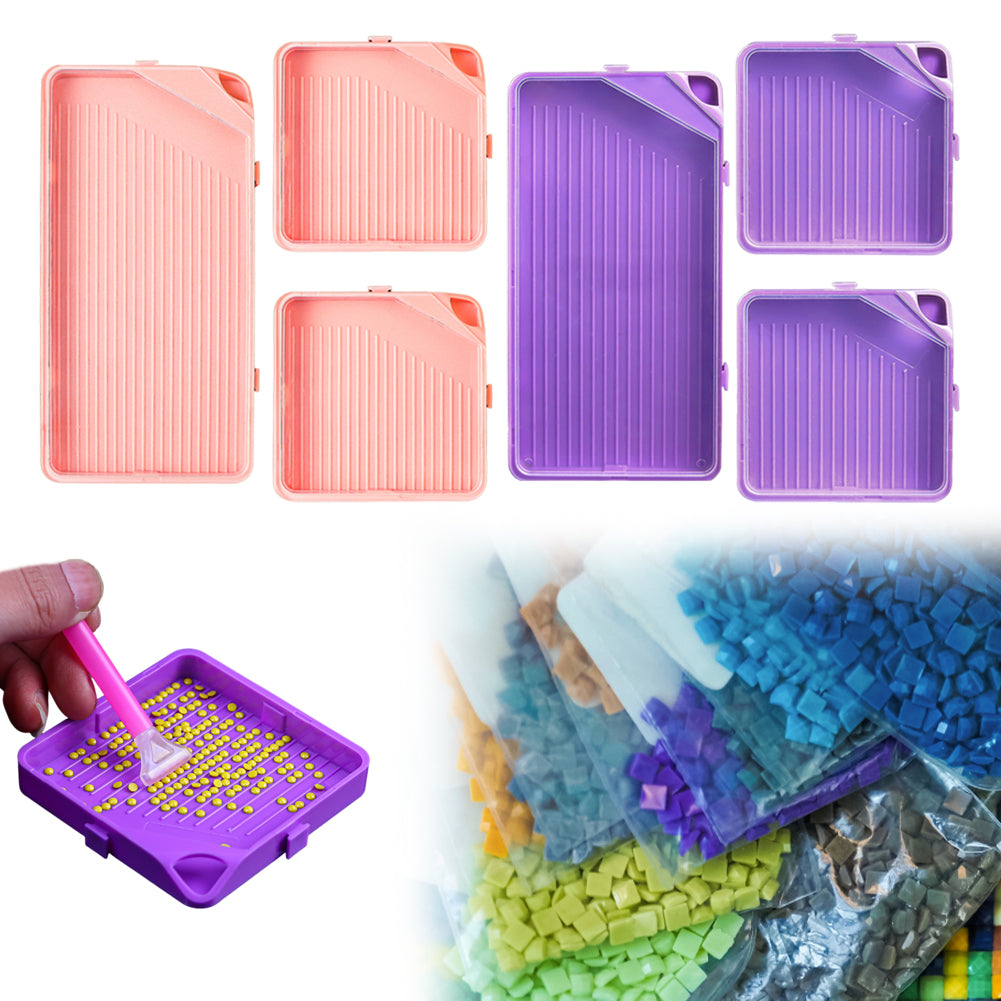 6 Pcs Diamond Art Trays Plastic Rhinestone Tray Organizer Diamond Painting Trays