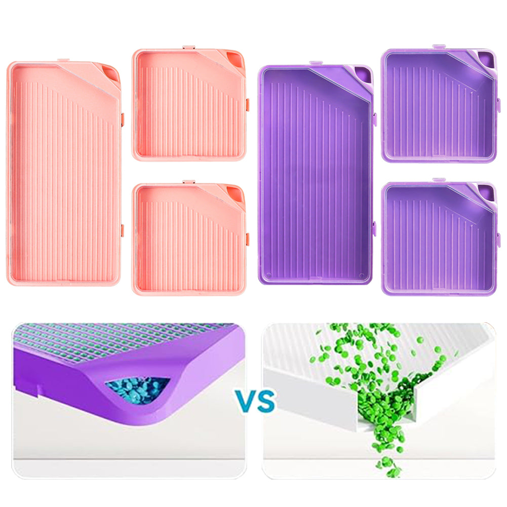 6 Pcs Diamond Art Trays Plastic Rhinestone Tray Organizer Diamond Painting Trays