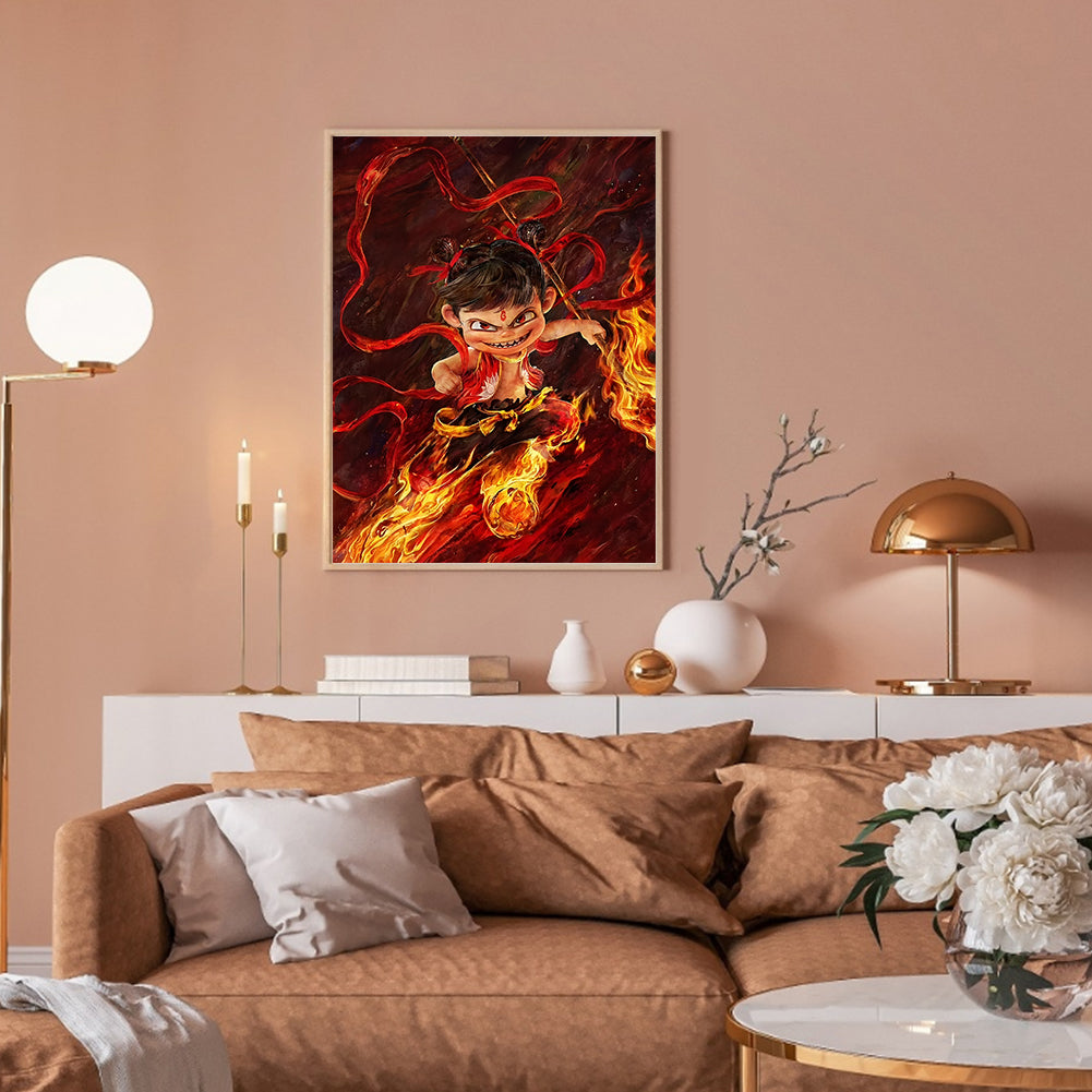 Nezha - Full Round Drill Diamond Painting 30*40CM