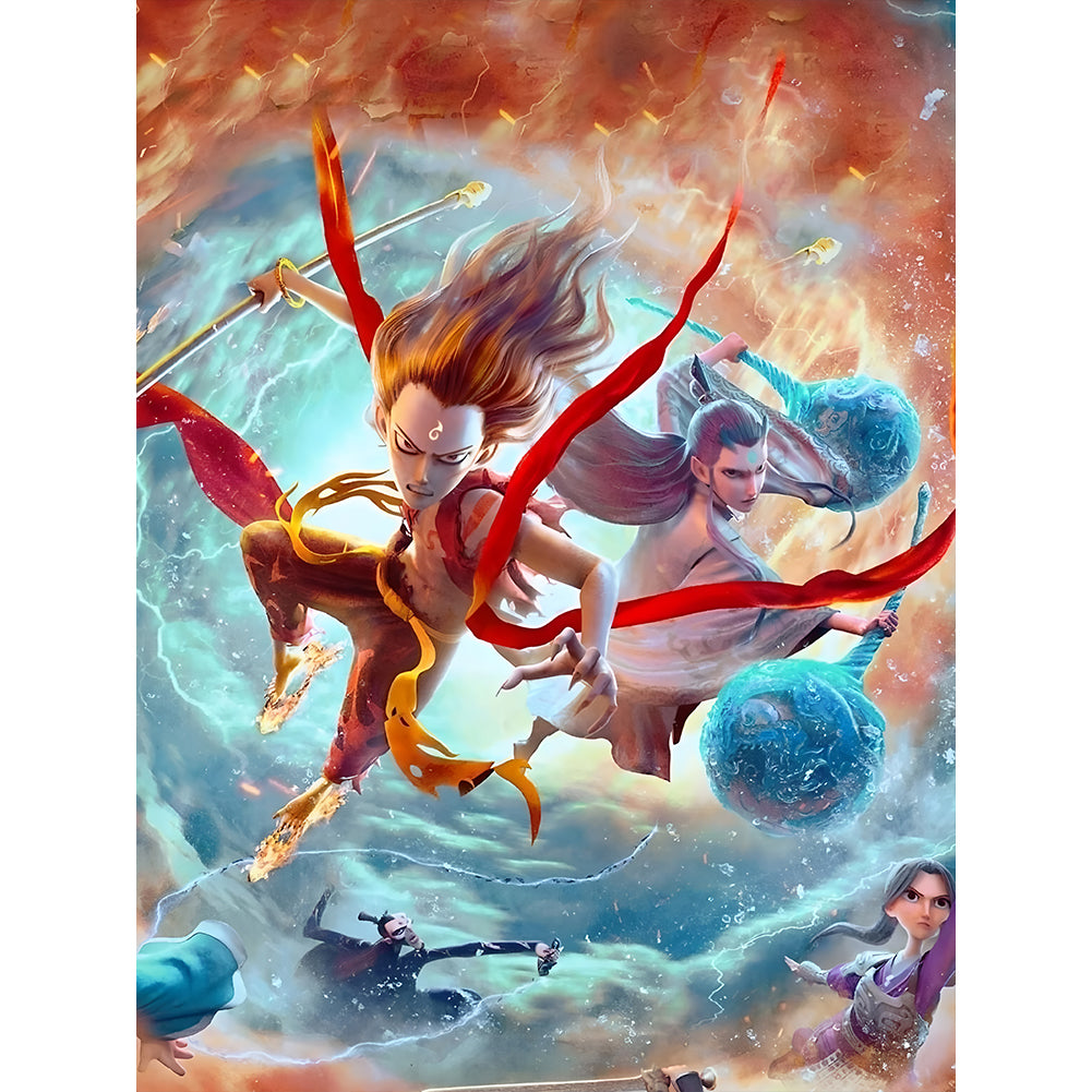 Nezha - Full Round Drill Diamond Painting 30*40CM