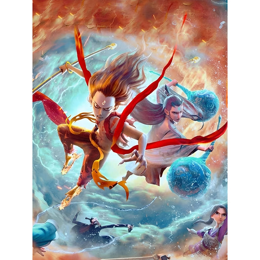 Nezha - Full Round Drill Diamond Painting 30*40CM