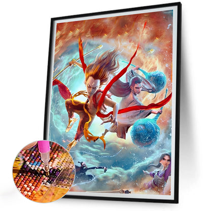 Nezha - Full Round Drill Diamond Painting 30*40CM
