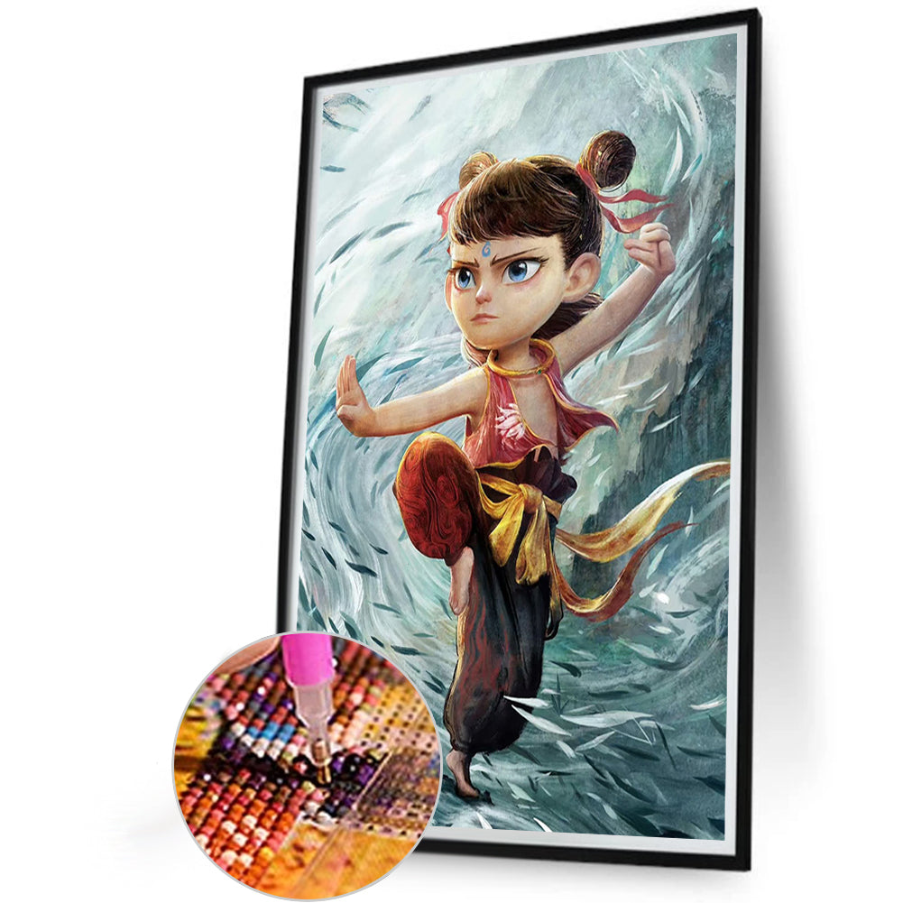 Ao Bing Nezha - Full Round Drill Diamond Painting 40*60CM
