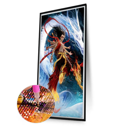 Nezha And Ao Bing - Full Round Drill Diamond Painting 40*70CM
