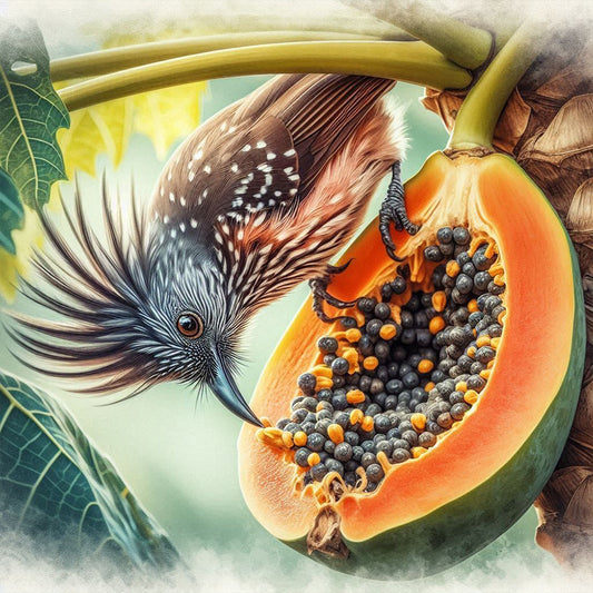 Summer Papaya Palm Finches - Full Round Drill Diamond Painting 30*30CM