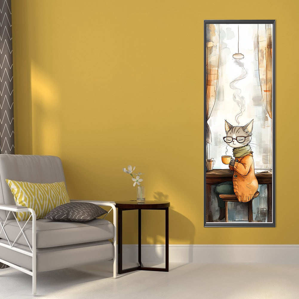 Coffee Cats - Full Round Drill Diamond Painting 30*90CM