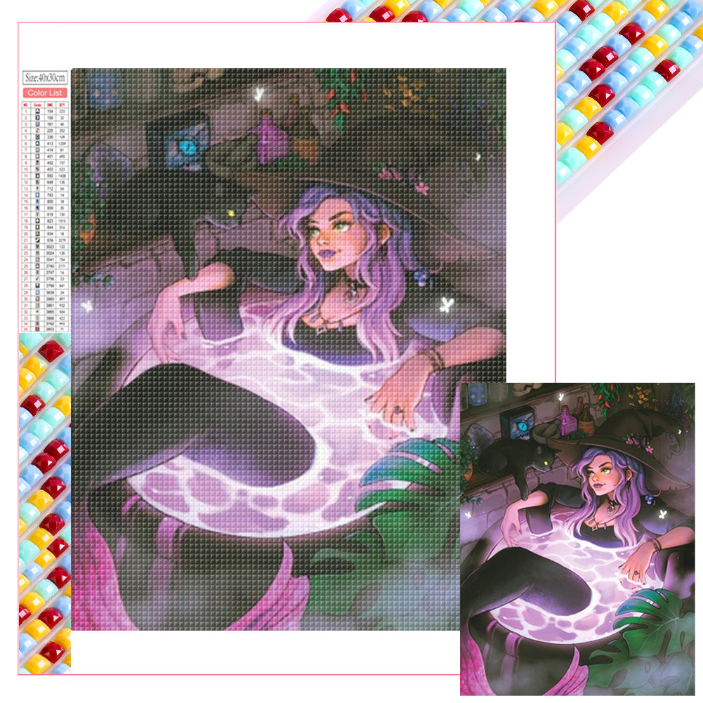 Witch - Full Square Drill Diamond Painting 30*40CM