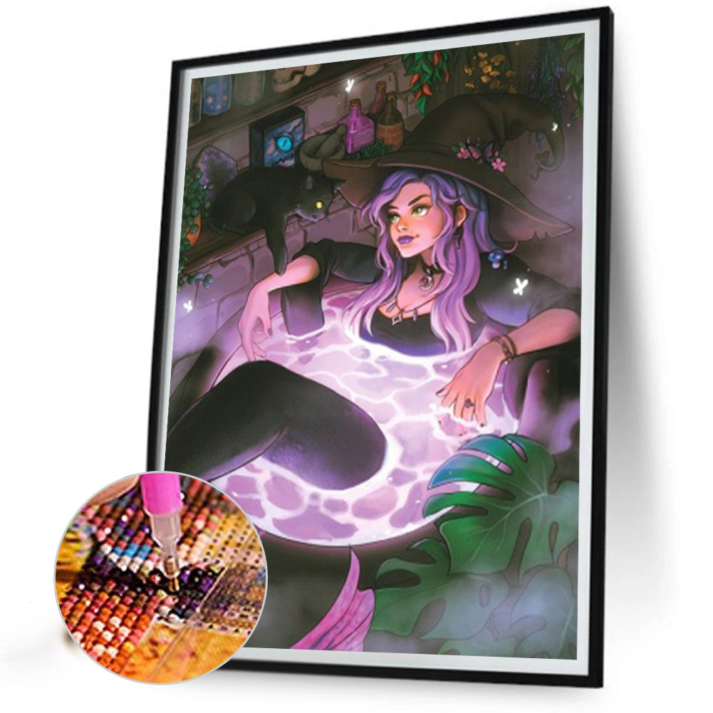Witch - Full Square Drill Diamond Painting 30*40CM