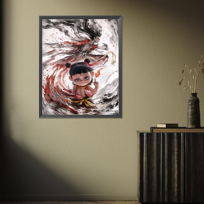 Nezha - Full Square Drill Diamond Painting 40*50CM