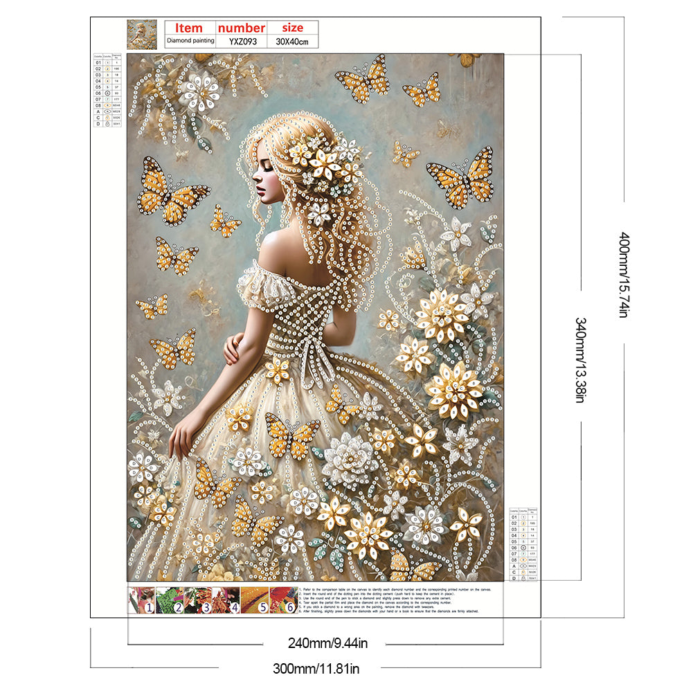 Elegant And Luxurious Woman - Special Shaped Drill Diamond Painting 30*40CM