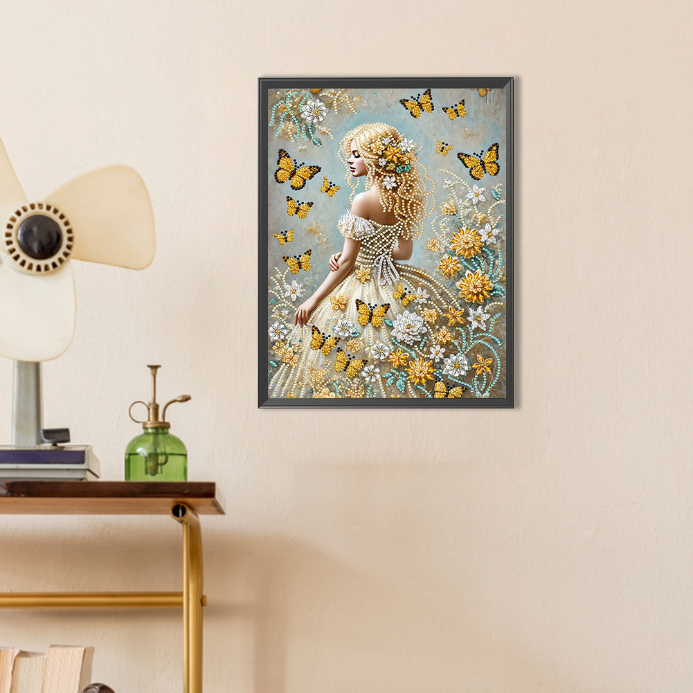 Elegant And Luxurious Woman - Special Shaped Drill Diamond Painting 30*40CM