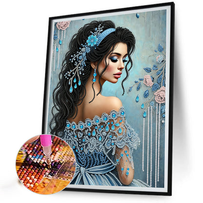 Elegant And Luxurious Woman - Special Shaped Drill Diamond Painting 30*40CM
