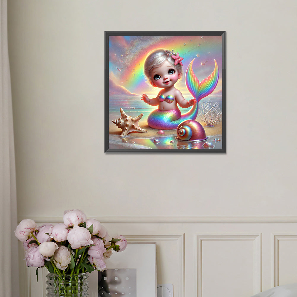 Mermaid - Full Square Drill Diamond Painting 30*30CM