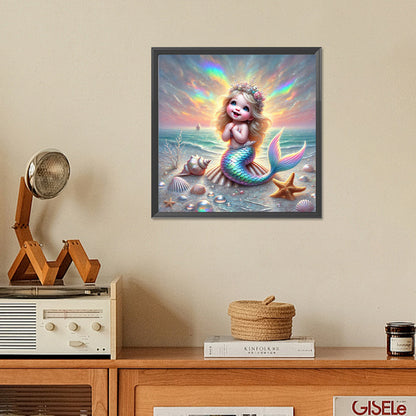 Mermaid - Full Square Drill Diamond Painting 30*30CM