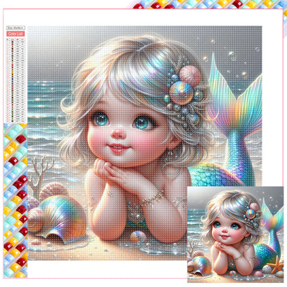 Mermaid - Full Square Drill Diamond Painting 30*30CM
