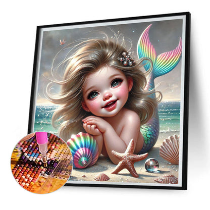 Mermaid - Full Square Drill Diamond Painting 30*30CM