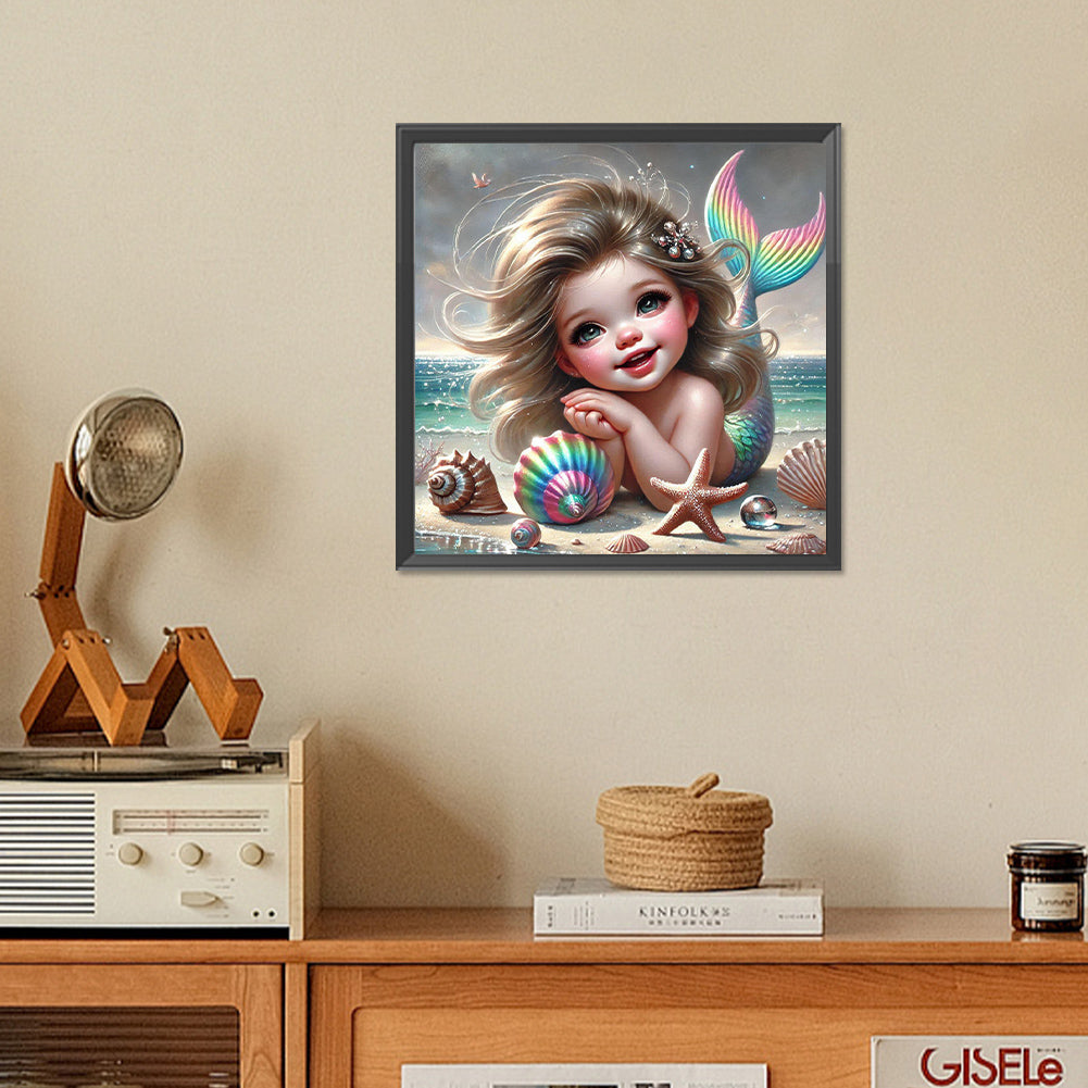 Mermaid - Full Square Drill Diamond Painting 30*30CM
