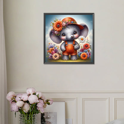 Elephant'S Garden - Full Square Drill Diamond Painting 30*30CM