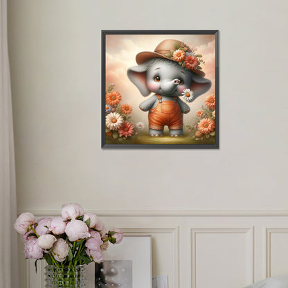 Elephant'S Garden - Full Square Drill Diamond Painting 30*30CM