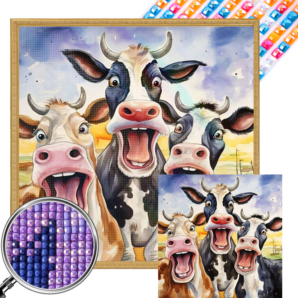 Cow - Full AB Square Drill Diamond Painting 45*45CM