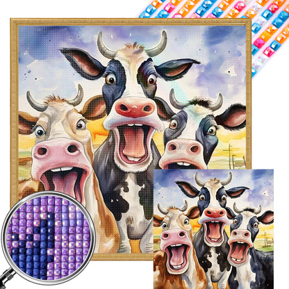 Cow - Full AB Square Drill Diamond Painting 45*45CM