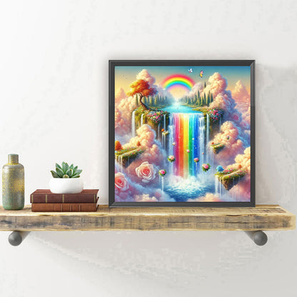 Waterfall Scenery - Full Round Drill Diamond Painting 30*30CM